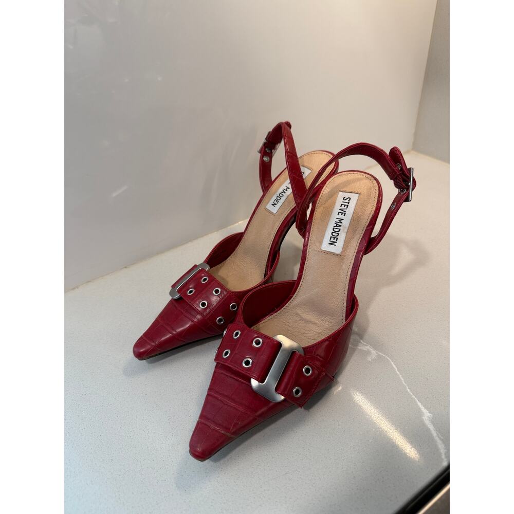 Steve Madden Red Pointed Toe Heels - Size 7.5